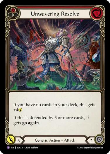 Unwavering Resolve [SUP218] (Super Slam)  Rainbow Foil | Chromatic Games