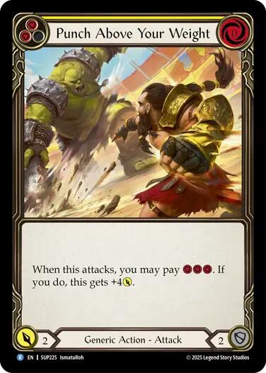 Punch Above Your Weight (Yellow) [SUP225] (Super Slam)  Rainbow Foil | Chromatic Games