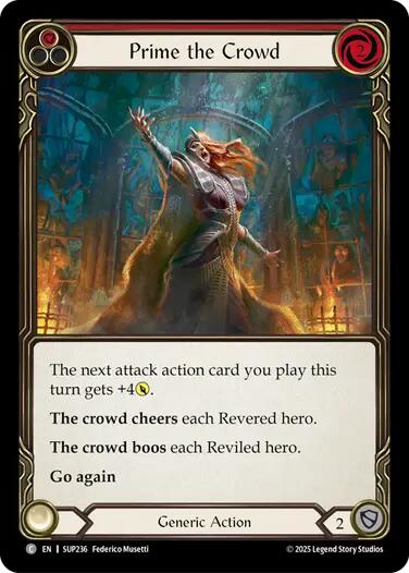 Prime the Crowd (Red) [SUP236] (Super Slam)  Rainbow Foil | Chromatic Games