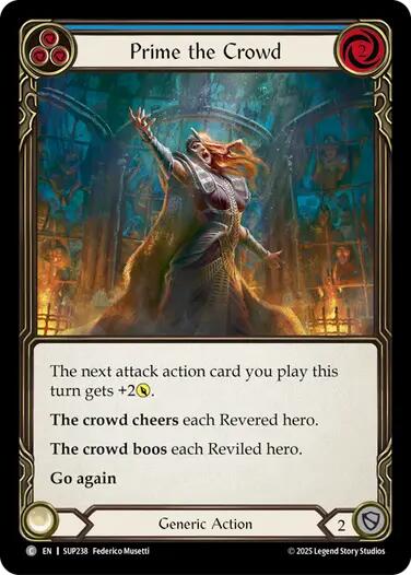 Prime the Crowd (Blue) [SUP238] (Super Slam)  Rainbow Foil | Chromatic Games