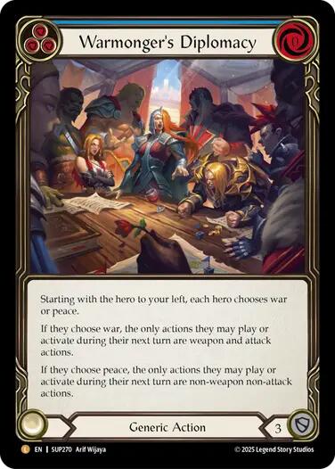 Warmonger's Diplomacy [SUP270] (Super Slam)  Rainbow Foil | Chromatic Games