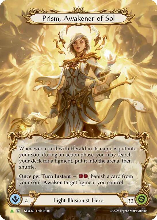 Prism, Awakener of Sol (Marvel Cold Foil) [GEM069] (GEM Pack 3)  Cold Foil | Chromatic Games