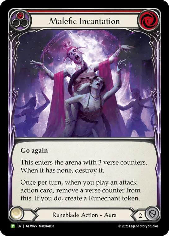 Malefic Incantation [GEM075] (GEM Pack 3)  Cold Foil | Chromatic Games
