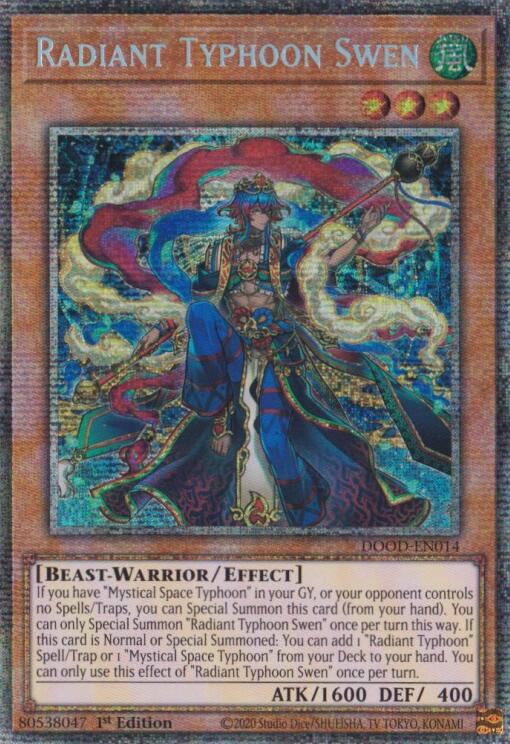Radiant Typhoon Swen (Starlight Rare) [DOOD-EN014] Starlight Rare | Chromatic Games