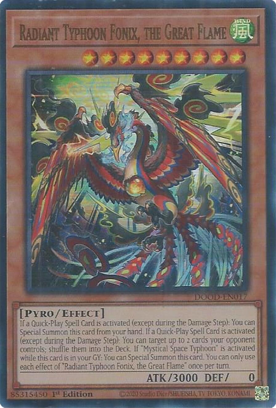 Radiant Typhoon Fonix, the Great Flame [DOOD-EN017] Ultra Rare | Chromatic Games