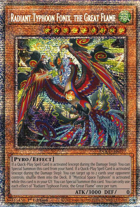 Radiant Typhoon Fonix, the Great Flame (Starlight Rare) [DOOD-EN017] Starlight Rare | Chromatic Games