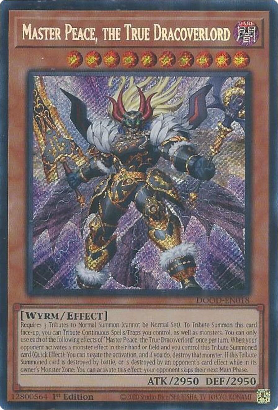Master Peace, the True Dracoverlord [DOOD-EN018] Secret Rare | Chromatic Games