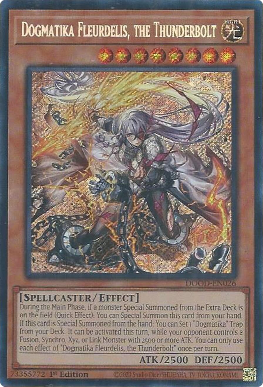 Dogmatika Fleurdelis, the Thunderbolt [DOOD-EN026] Secret Rare | Chromatic Games