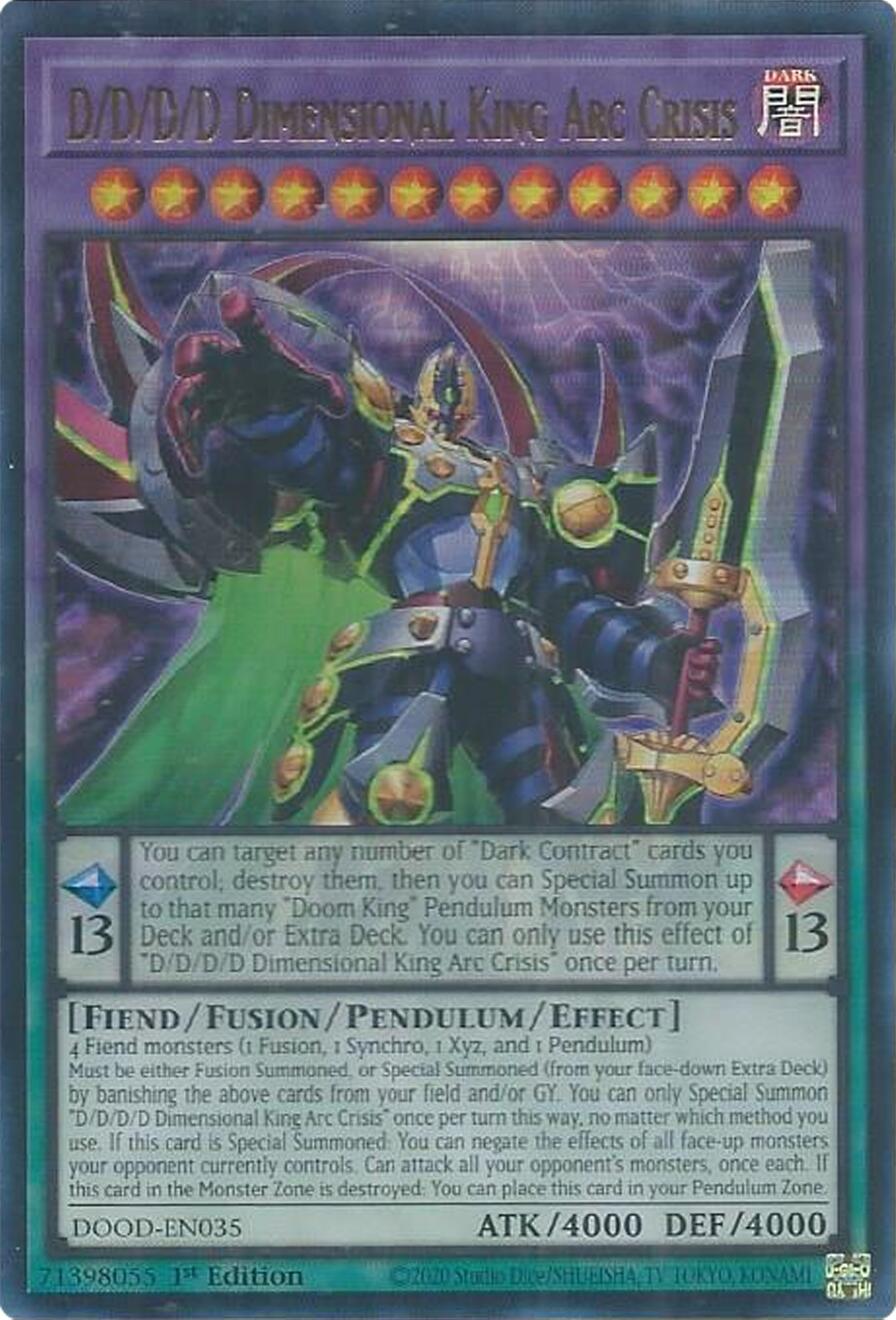 D/D/D/D Dimensional King Arc Crisis [DOOD-EN035] Ultra Rare | Chromatic Games