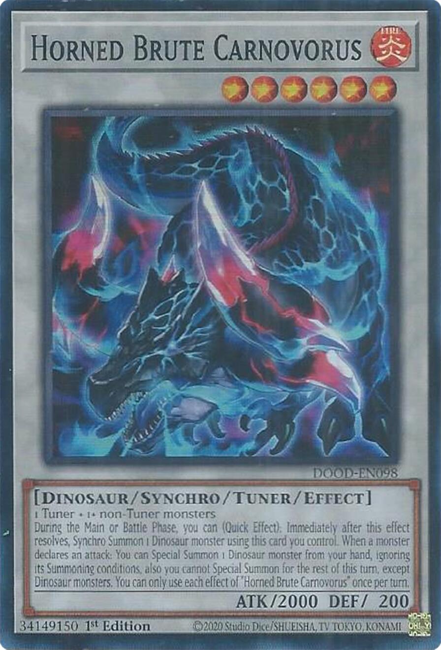 Horned Brute Carnovorus [DOOD-EN098] Super Rare | Chromatic Games