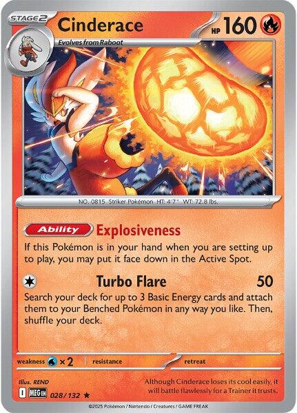 Cinderace (028/132) [Mega Evolution: Base Set] | Chromatic Games