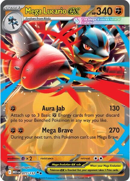 Mega Lucario ex (077/132) [Mega Evolutions: Base Set] | Chromatic Games