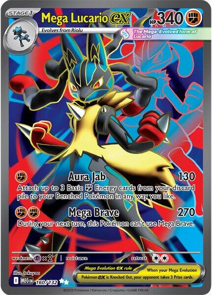 Mega Lucario ex (160/132) [Mega Evolutions: Base Set] | Chromatic Games