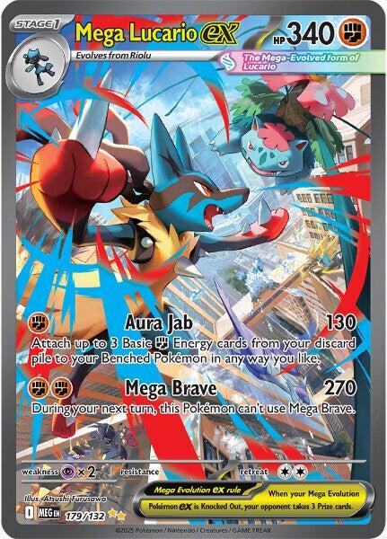 Mega Lucario ex (179/132) [Mega Evolutions: Base Set] | Chromatic Games