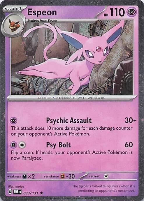 Espeon (033/131) (Cosmos Holo) [Miscellaneous Cards] | Chromatic Games
