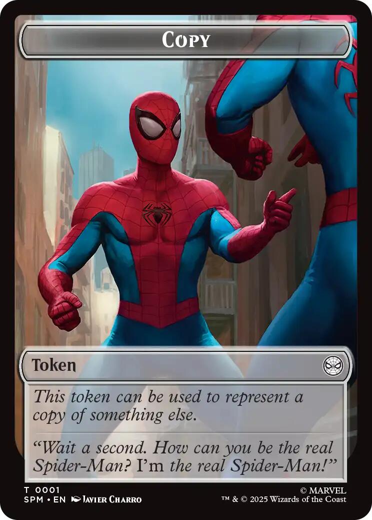 Copy // Human Citizen Double-Sided Token [Marvel's Spider-Man Tokens] | Chromatic Games