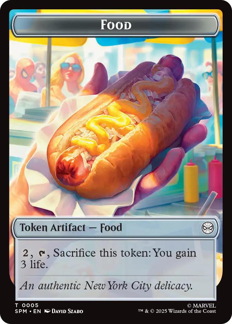 Food // Robot Double-Sided Token [Marvel's Spider-Man Tokens] | Chromatic Games
