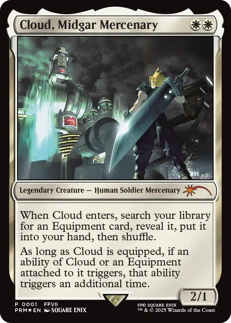 Cloud, Midgar Mercenary (Borderless) [Pro Tour Promos] | Chromatic Games