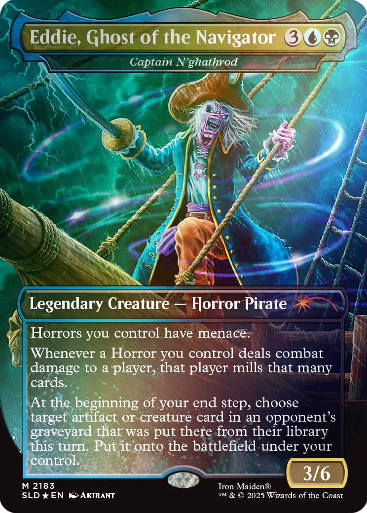 Eddie, Ghost of the Navigator - Captain N'ghathrod (Rainbow Foil) [Secret Lair Drop Series] | Chromatic Games