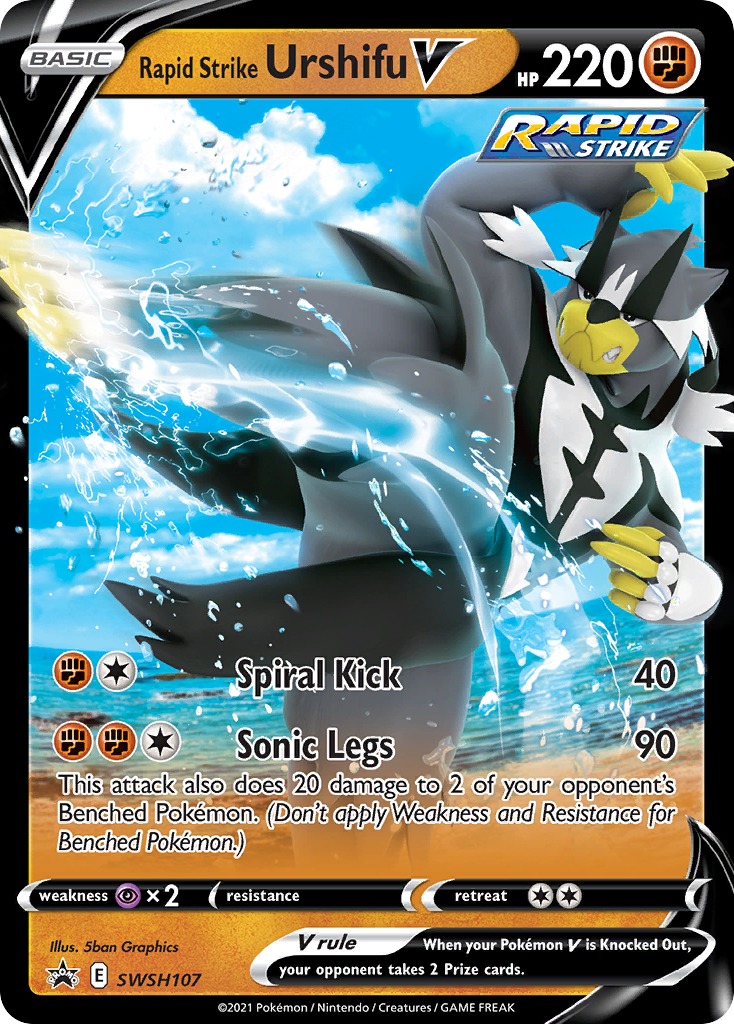 Rapid Strike Urshifu V (SWSH107) [Sword & Shield: Black Star Promos] | Chromatic Games