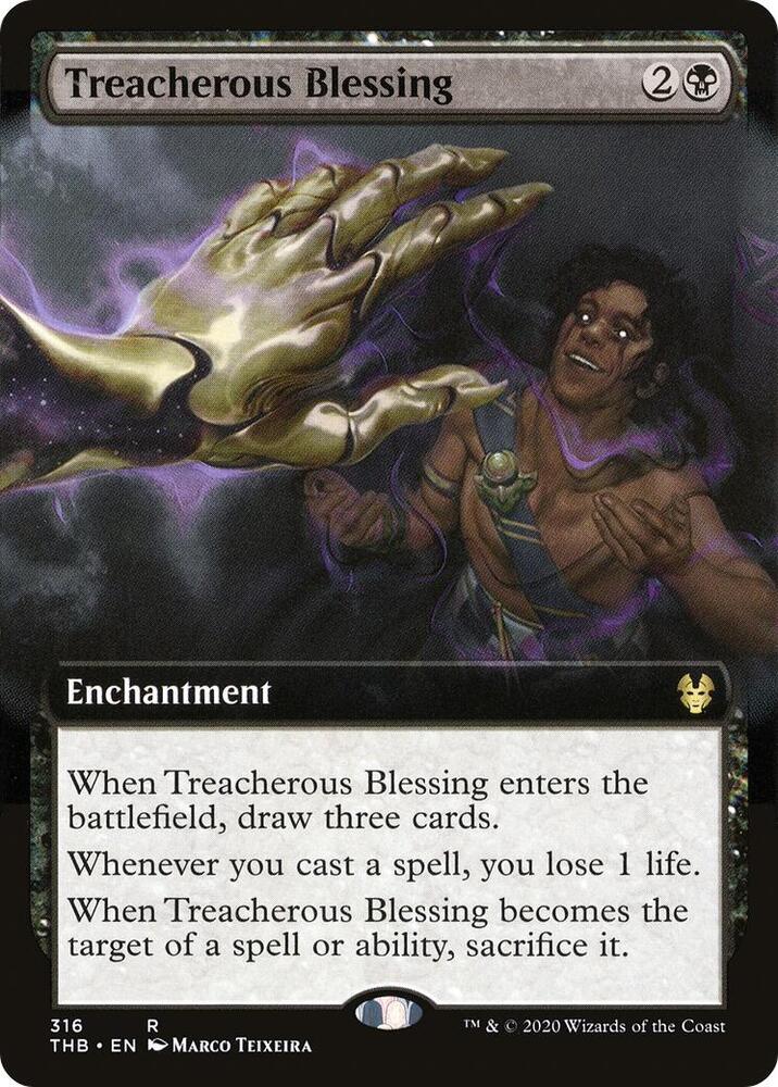 Treacherous Blessing 316/254 (Theros Beyond Death)  - Extended Art | Chromatic Games