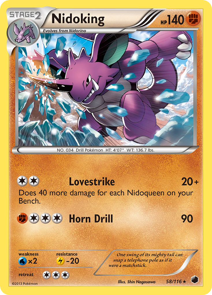 Nidoking (58/116) [Black & White: Plasma Freeze] | Chromatic Games