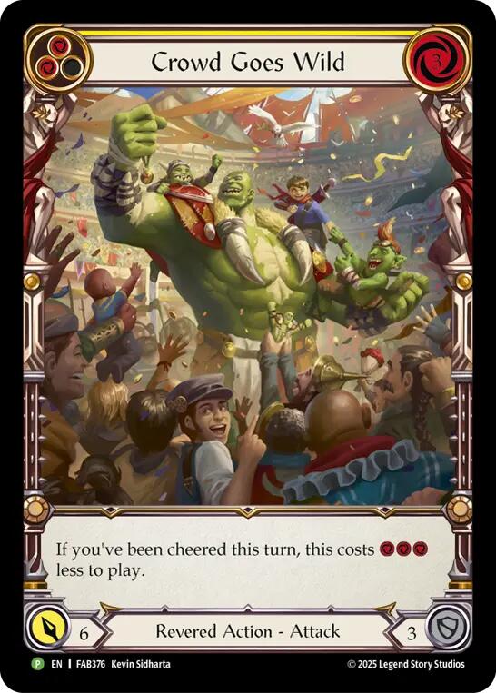 Crowd Goes Wild (Cold Foil) [FAB376] (Promo)  Cold Foil | Chromatic Games