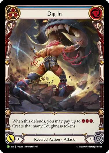 Dig In (Blue) [FAB386] (Promo)  Rainbow Foil | Chromatic Games
