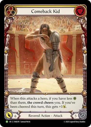Comeback Kid (Yellow) [FAB378] (Promo)  Rainbow Foil | Chromatic Games