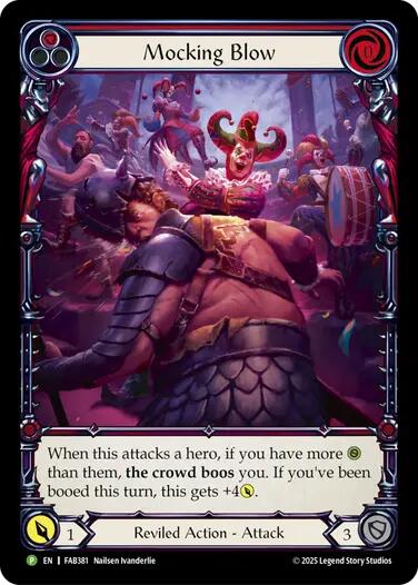 Mocking Blow (Red) [FAB381] (Promo)  Rainbow Foil | Chromatic Games
