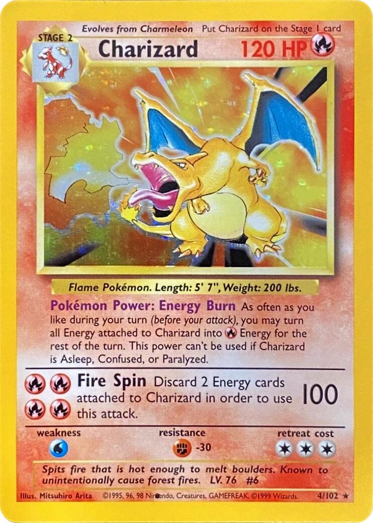 Charizard (004/102) (Black Dot Error) [Base Set 2] | Chromatic Games