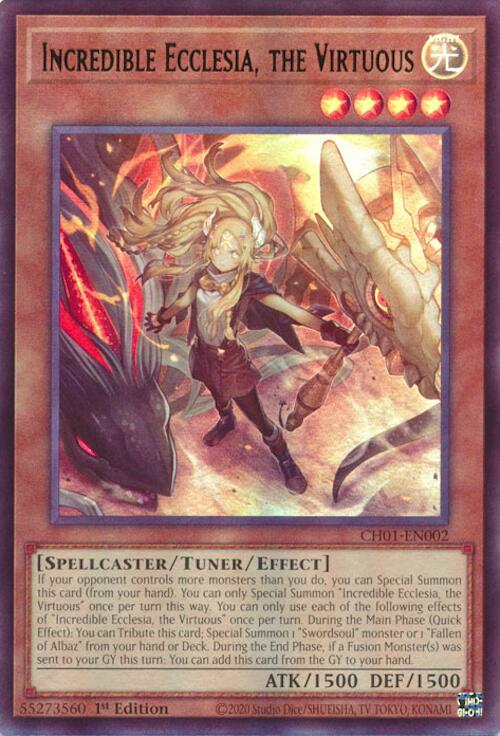 Incredible Ecclesia, the Virtuous [CH01-EN002] Ultra Rare | Chromatic Games