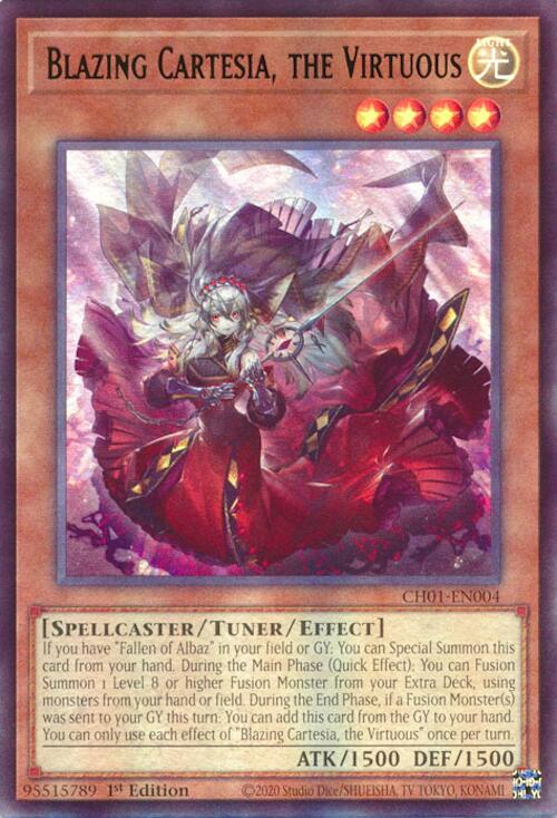 Blazing Cartesia, the Virtuous [CH01-EN004] Ultra Rare | Chromatic Games