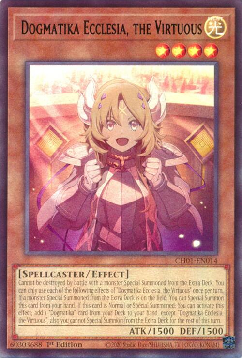 Dogmatika Ecclesia, the Virtuous [CH01-EN014] Ultra Rare | Chromatic Games