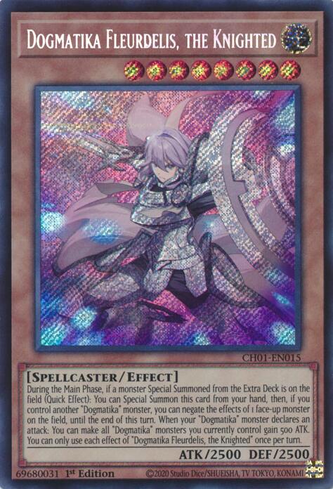 Dogmatika Fleurdelis, the Knighted (Secret Rare) [CH01-EN015] Secret Rare | Chromatic Games