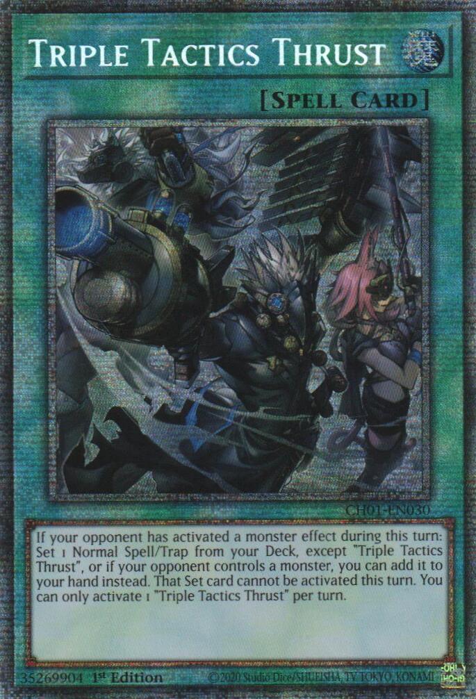 Triple Tactics Thrust (Starlight Rare) [CH01-EN030] Starlight Rare | Chromatic Games