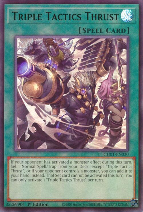 Triple Tactics Thrust [CH01-EN030] Ultra Rare | Chromatic Games