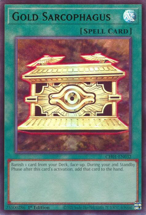 Gold Sarcophagus [CH01-EN032] Ultra Rare | Chromatic Games