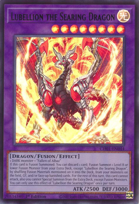 Lubellion the Searing Dragon [CH01-EN044] Ultra Rare | Chromatic Games