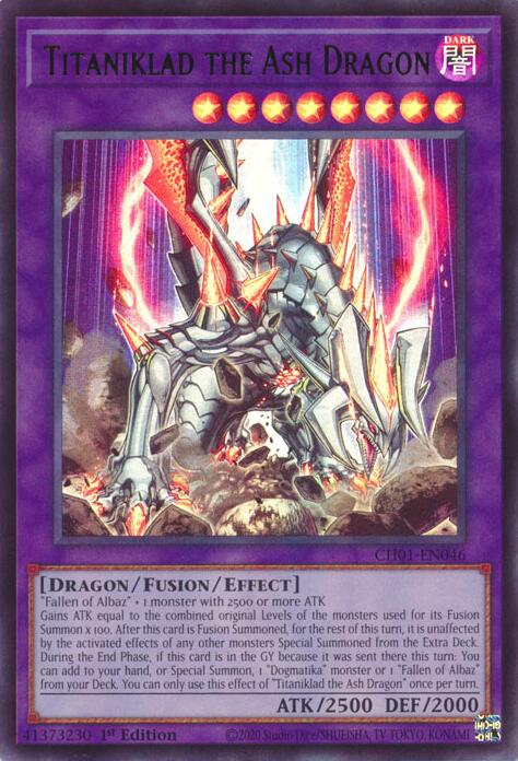 Titaniklad the Ash Dragon [CH01-EN046] Ultra Rare | Chromatic Games