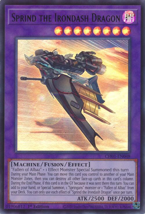 Sprind the Irondash Dragon [CH01-EN048] Ultra Rare | Chromatic Games