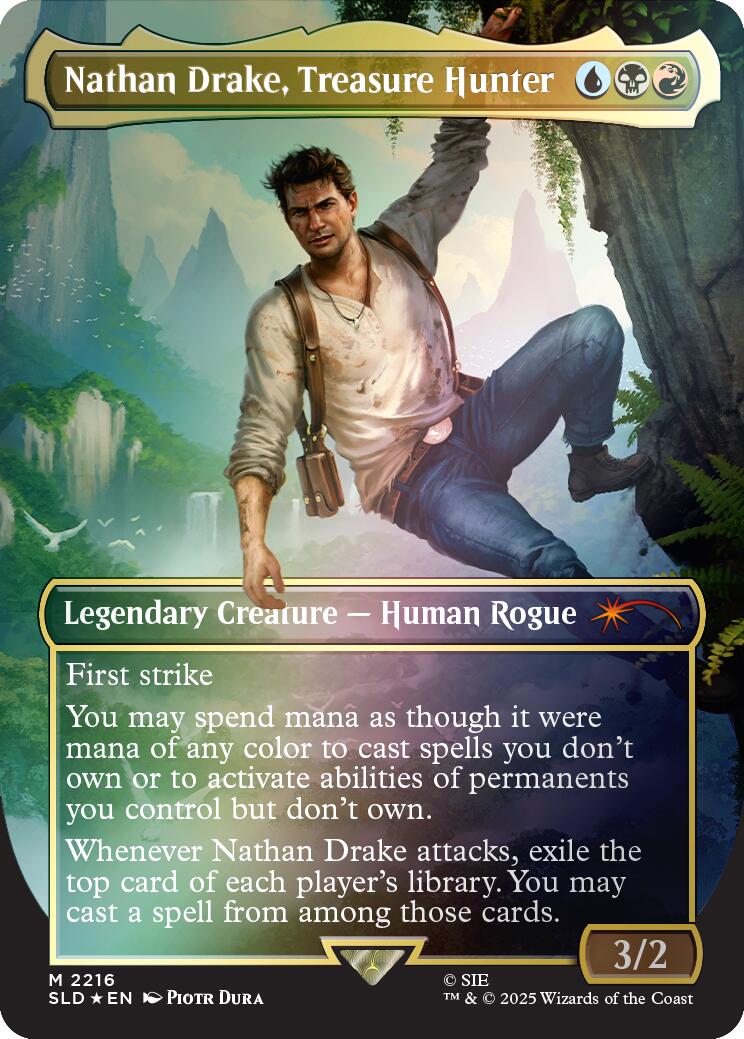 Nathan Drake, Treasure Hunter (Rainbow Foil) [Secret Lair Drop Series] | Chromatic Games