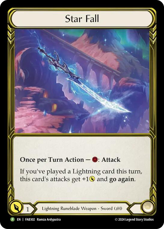 Star Fall (Golden) [FAB302] (Promo)  Cold Foil | Chromatic Games