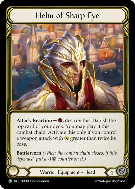 Helm of Sharp Eye (Golden) [FAB303] (Promo)  Cold Foil | Chromatic Games