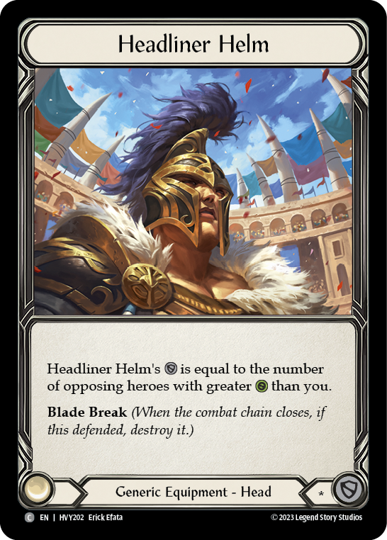 Headliner Helm [HVY202] (Heavy Hitters)  Cold Foil | Chromatic Games