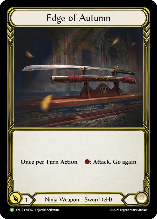 Edge of Autumn (Golden) [FAB362] (Promo)  Cold Foil | Chromatic Games