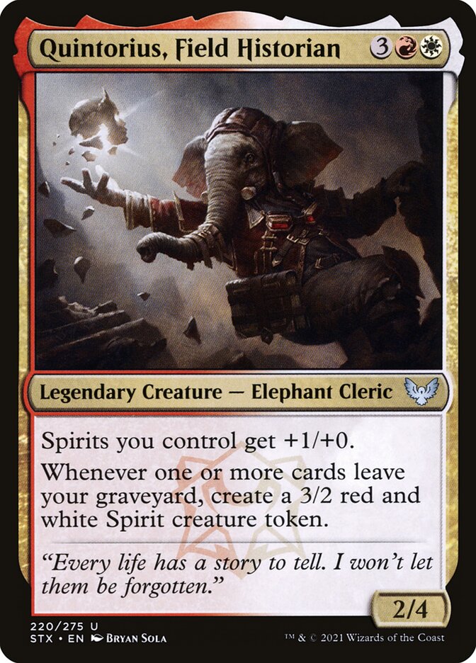 Quintorius, Field Historian 220 (Strixhaven: School of Mages)  - Foil | Chromatic Games