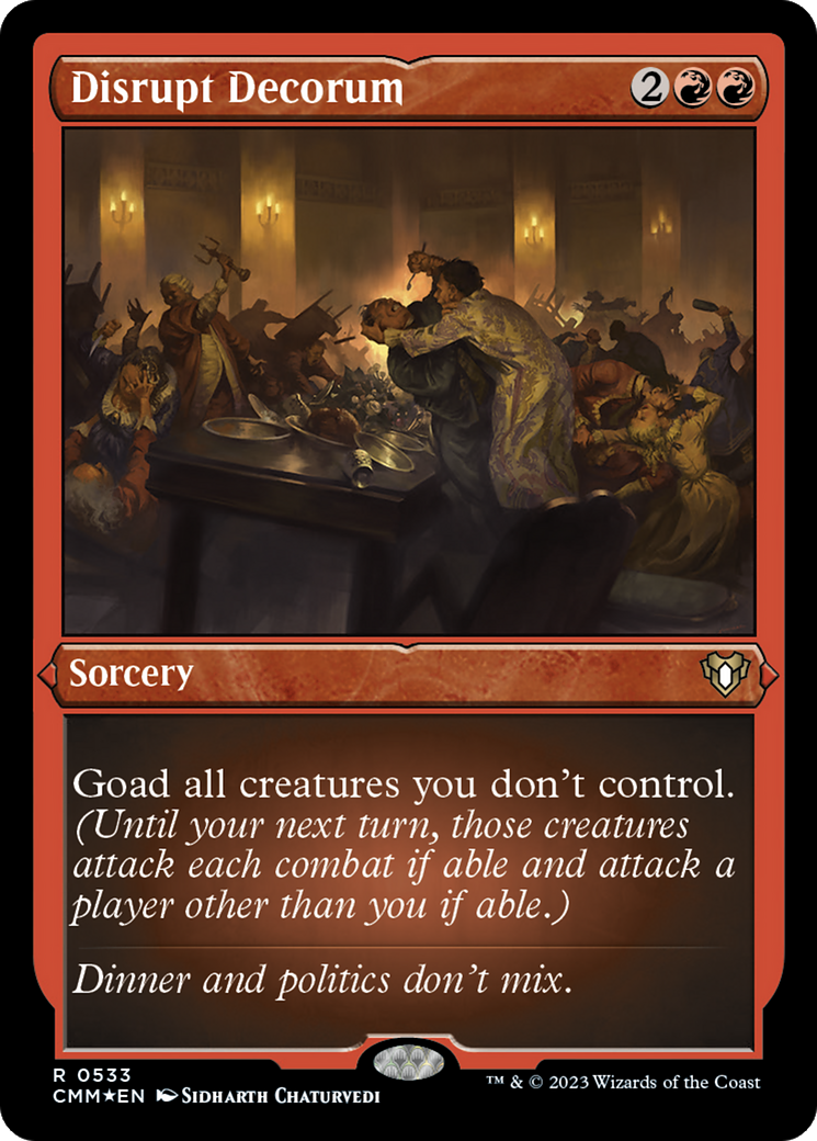Disrupt Decorum (Foil Etched) [Commander Masters] | Chromatic Games
