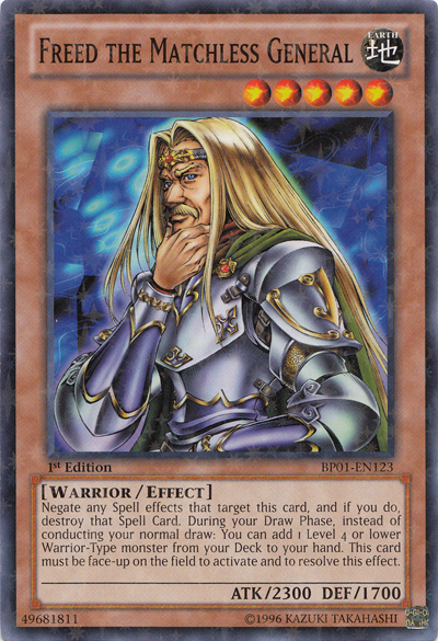 Freed the Matchless General [BP01-EN123] Starfoil Rare | Chromatic Games