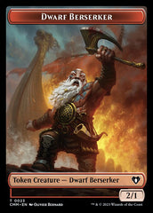 Human Soldier // Dwarf Berserker Double-Sided Token [Commander Masters Tokens] | Chromatic Games